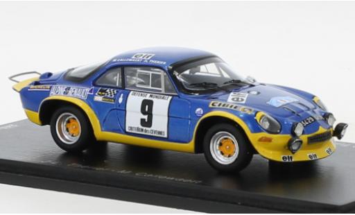 Modelauto Alpine A110 rallye Renault Turbo No.9 Criterium des Cevennes 1972 1/43 Spark