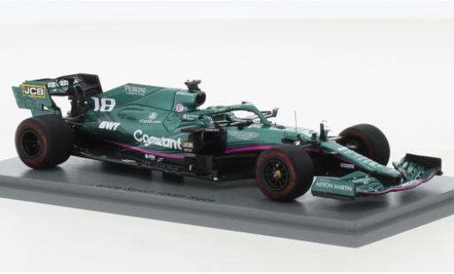 Modelauto Aston Martin AMR21 f1 1 No.18 Cognizant Team Cognizant formule 1 GP Abu Dhabi 2021 1/43 Spark