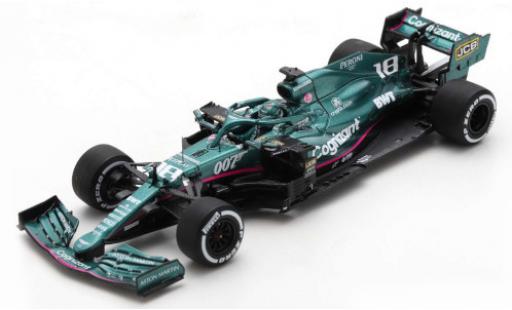Modelauto Aston Martin AMR21 f1 1 No.18 Cognizant Team Cognizant formule 1 GP Italien 2021 1/43 Spark