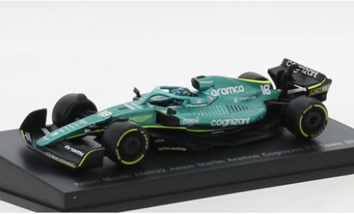 Modelauto Aston Martin AMR22 f1 2 No.18 Aramco Cognizant Team Cognizant formule 1 2022 1/64 Spark