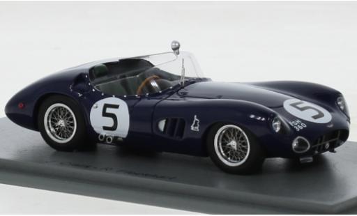 Modelauto Aston Martin DBR1 course blauw RHD No.5 24h Le Mans 1961 1/43 Spark