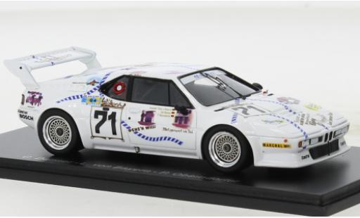 Modelauto Bmw M1 1981 No.71 24h Le Mans 1/43 Spark