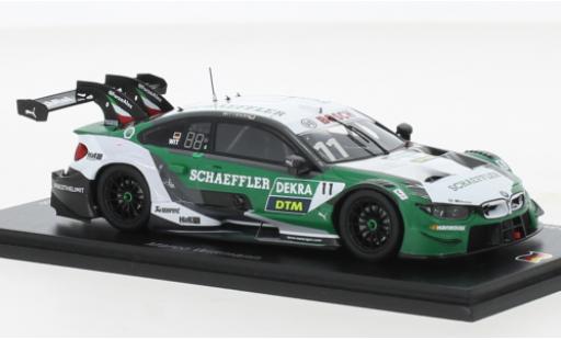 Modelauto Bmw M4 dtm No.11 Team RMG Schaeffler Hockenheim 2020 1/43 Spark