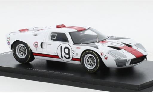 Modelauto Ford GT40 Mk I RHD No.19 12h Sebring 1966 1/43 Spark