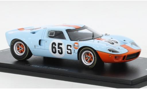 Modelauto Ford GT40 Mk I RHD No.65 Gulf 1000 Km N&Atilde;&frac14;rburgring 1968 1/43 Spark