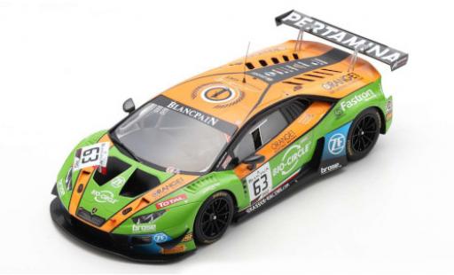 Modelauto Lamborghini Huracan GT3 Evo No.63 GRT Grasser Racing Team 24h Spa 2019 1/18 Spark