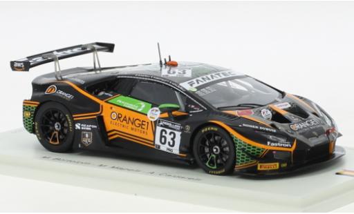 Modelauto Lamborghini Huracan GT3 Evo No.63 Oranje 1 FFF Racing Team 24h Spa 2021 1/43 Spark