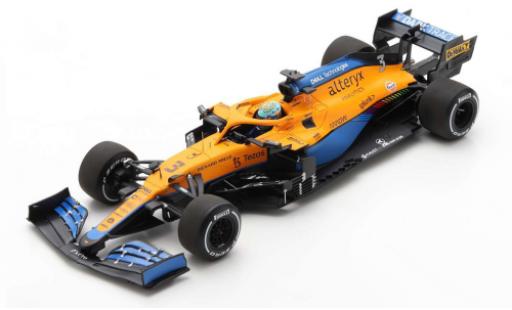 Modelauto McLaren F1 MCL35M No.3 Team formule 1 GP Italien 2021 1/43 Spark