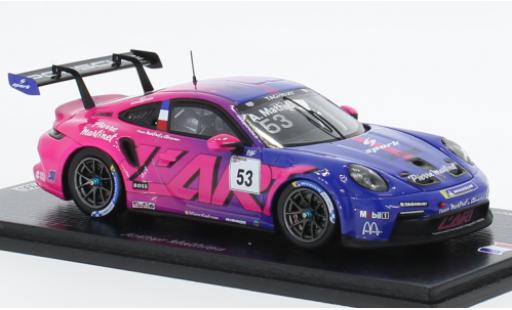 Modelauto Porsche 911 GT3 Cup No.53 Carrera France 2022 1/43 Spark