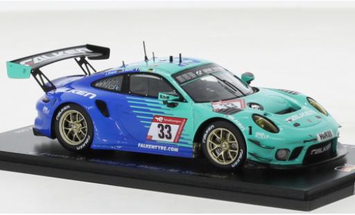 Modelauto Porsche 911 GT3 R No.33 Falken Motorsports Falken 24h N&Atilde;&frac14;rburgring 2022 1/43 Spark