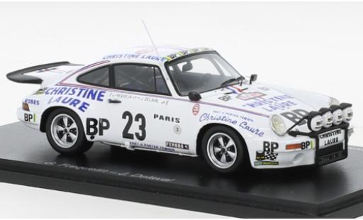 Modelauto Porsche 911 RS Carrera 3.0 No.23 Christine Laure Rally WM Rally Monte Carlo 1976 1/43 Spark
