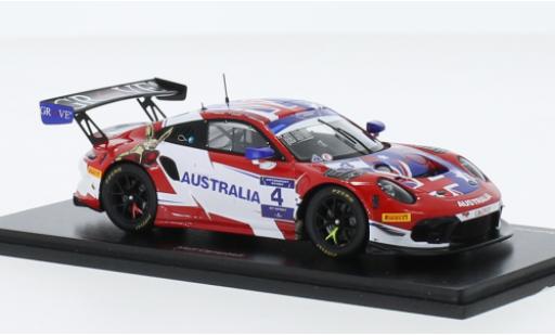 Modelauto Porsche 911 GT3 R No.4 Team Australia FIA Motorsport Games GT Sprint Cup Paul Ricard 2022 1/43 Spark