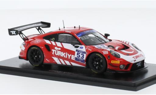 Modelauto Porsche 911 GT3 R No.53 Team T&Atilde;&frac14;rkiye FIA Motorsport Games GT Sprint Cup Paul Ricard 2022 1/43 Spark