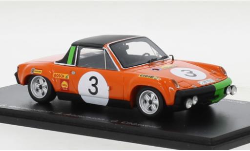 Modelauto Porsche 914/6 Base /6 No.3 Marathon de la Route 1970 1/43 Spark
