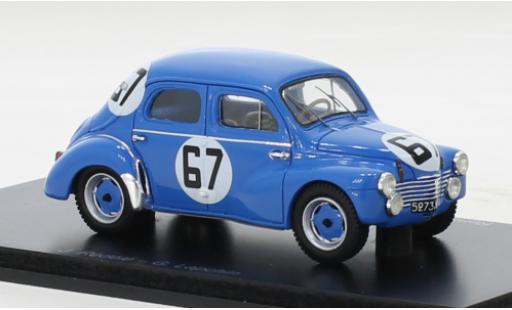 Modelauto Renault 4CV Racing blauw No.67 24h Le Mans 1952 1/43 Spark