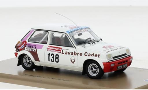 Modelauto Renault 5 Alpine Gr.2 No.138 1000 Pistes de Canjuers 1983 1/43 Spark