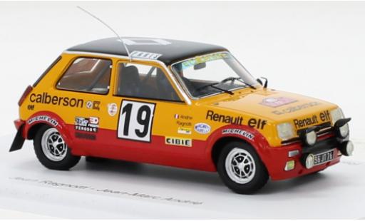 Modelauto Renault 5 Alpine Gr.2 No.19 Calberson Rally WM Rally Monte Carlo 1978 1/43 Spark
