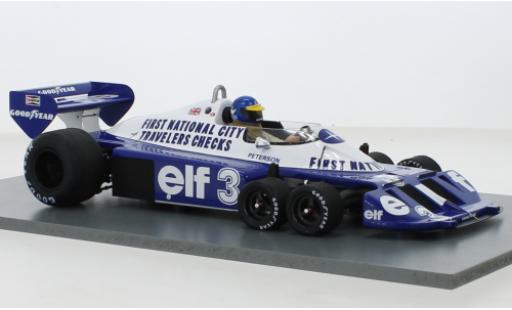 Modelauto Tyrrell P34 1977 No.3 First National City formule 1 GP Italien 1/18 Spark
