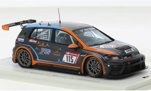 Modelauto Volkswagen Golf TCR VII - SR No.115 MSC Sinzig e.V. dans le ADAC 24h Nuerburgring 2022 1/43 Spark