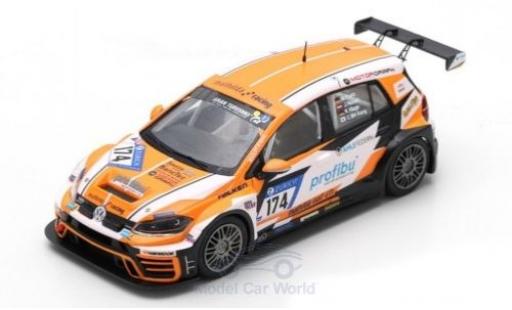 Modelauto Volkswagen Golf TCR GTI No.174 Mathilda Racing 24h N&Atilde;&frac14;rburgring 2017 M.Paatz/J.Kocsis/C.BH Kang/K.Kluge 1/43 Spark