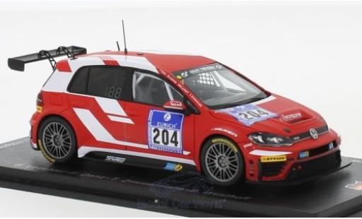 Modelauto Volkswagen Golf TCR GTI No.204 racing one GmbH 24h N&Atilde;&frac14;rburgring 2016 B.Leuchter/F.Danz/T.Zimmermann/D.W&Atilde;&frac14;sthoff 1/43 Spark