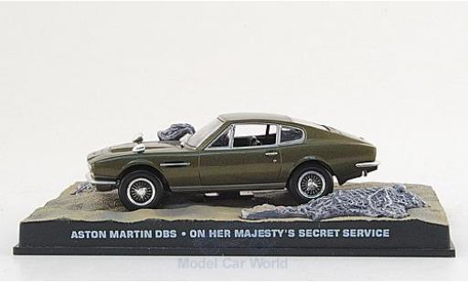 Modelauto Aston Martin DBS james bond metallic olijfgroen 007 1969 Im Geheimdienst Ihrer Majest&Atilde;&curren;t zonder Vitrine 1/18 SpecialC