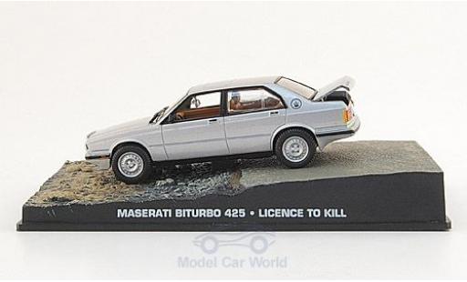 Modelauto Maserati Biturbo James Bond 007 425 grijs 1989 Lizenz zum T&Atilde;&para;ten zonder Vitrine 1/43 SpecialC