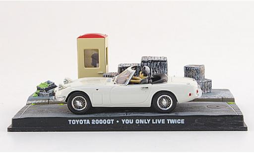 Modelauto Toyota 2000 GT James Bond Cabriolet wit 007 1967 Man lebt nur zweimal zonder Vitrine 1/43 SpecialC