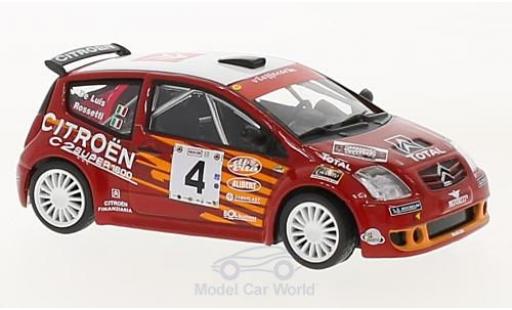 Modelauto Citroen C2 S1600 No.4 Rally WM Rally Targa Florio 2004 L.Rossetti/D.De Luis zonder Vitrine 1/43 SpecialC
