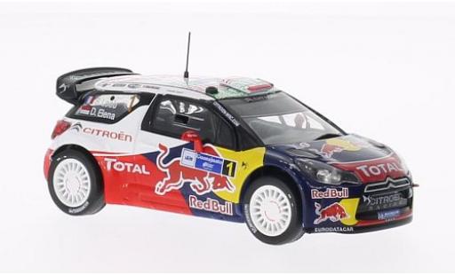 Modelauto DS Automobiles DS3 WRC Citroen No.1 Red Bull Rally Mexico 2011 S.Loeb/D.Elena sans Vitrine 1/43 SpecialC