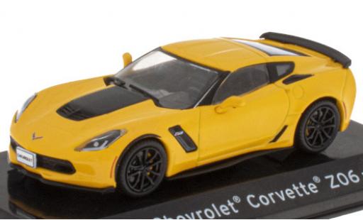 Modelauto Chevrolet Corvette Z06 (C7) geel/mat-zwart 2009 1/43 SpecialC
