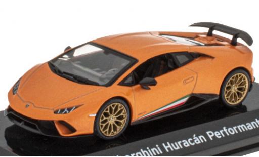 Modelauto Lamborghini Huracan Performante metallic oranje/Dekor 2017 1/43 SpecialC
