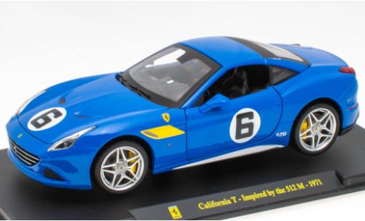 Modelauto Ferrari California Cabriolet T blauw/Dekor Inspired by the 512 M (1971) No.6 1/24 SpecialC