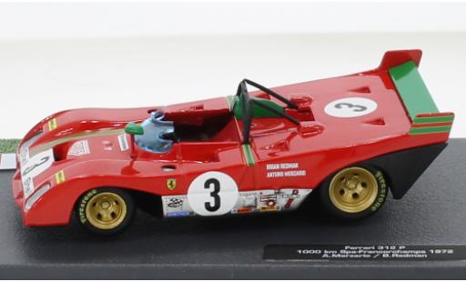 Modelauto Ferrari 312 P RHD No.3 1000 Km Spa Francorchamps 1972 1/43 SpecialC