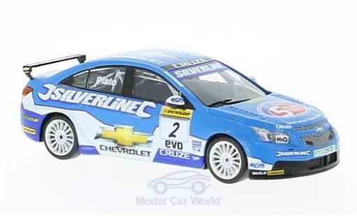 Modelauto Chevrolet Cruze course LT No.2 RML Silverline BTCC 2010 J. Plato zonder Vitrine 1/43 SpecialC