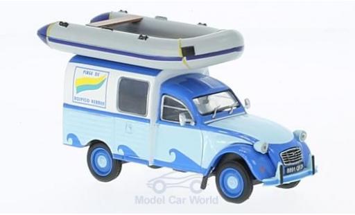 Modelauto Citroen 2CV Berline AKS 400 Centre Nautique met Figur en Schlauchboot 1/43 SpecialC