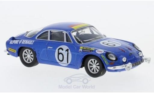 Modelauto Alpine A110 rallye Renault No.61 24h Le Mans 1968 J.Bourdon/M.Nussbaumer zonder Vitrine 1/18 SpecialC