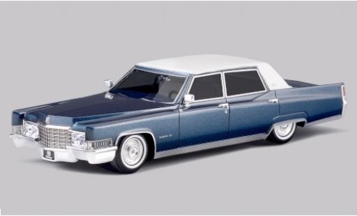 Modelauto Cadillac Fleetwood Sixty Special 60 Brougham metallic blauw/mat-wit 1969 1/43 Stamp Models