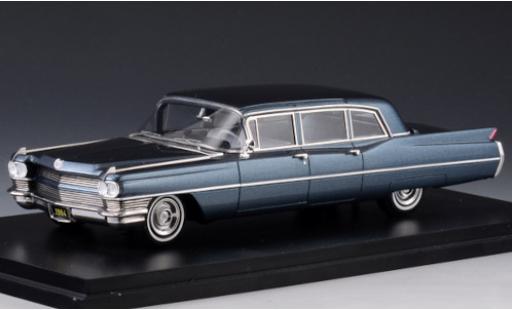 Modelauto Cadillac Fleetwood Limousine 75 Sedan metallic blauw 1964 1/43 Stamp Models