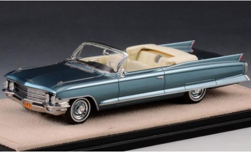 Modelauto Cadillac Series 62 Convertible Cabriolet metallic blauw 1962 1/43 Stamp Models