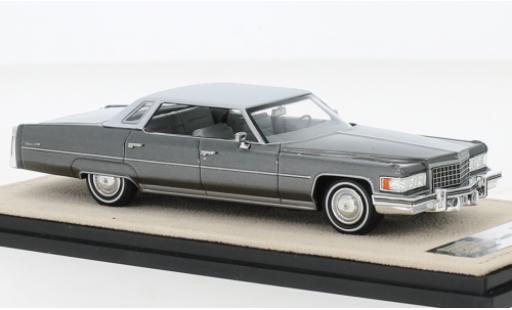 Modelauto Cadillac Deville Sedan metallic grijs 1976 1/43 Stamp Models