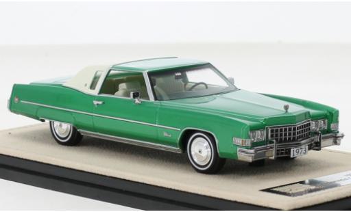 Modelauto Cadillac Eldorado Convertible Custom Cabriolet metallic groen 1973 1/43 Stamp Models