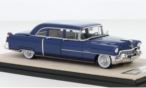 Modelauto Cadillac Fleetwood Limousine 75 Sedan metallic blauw 1955 1/43 Stamp Models