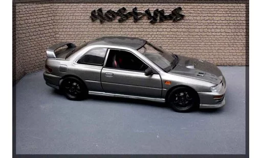 Subaru Impreza Type R 1/18 Autoart gt turbo sti grijs carbone modelauto