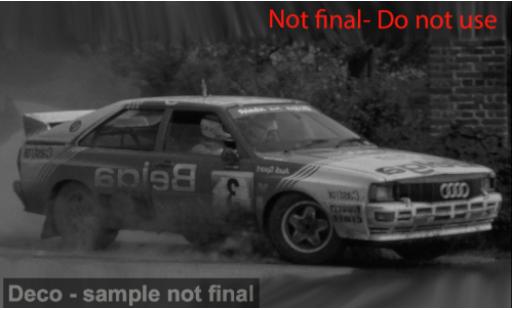 Modelauto Audi Quattro a1 Lotto Haspengouwrally 1983 #3 1/18 Sun Star