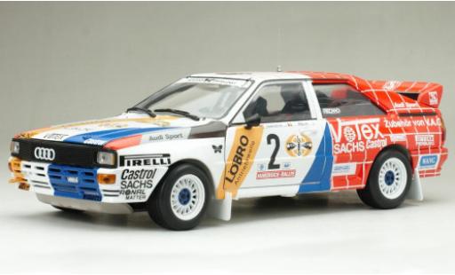 Modelauto Audi Quattro a1 No.2 Votex Rally DM Rally Hunsr&Atilde;&frac14;ck 1984 H.Demuth/W.Lux 1/18 Sun Star