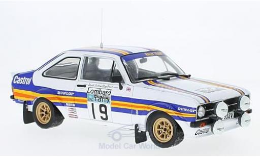 Modelauto Ford Escort RS 1800 MK II No.19 Rothmans Rally WM RAC Rally 1980 met Decals T.M&Atilde;&curren;kinen/M.Holmes 1/18 Sun Star