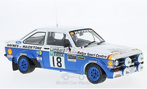 Modelauto Ford Escort RS 1800 MK II RHD No.18 Rally WM RAC Rally 1980 J.Taylor/P.Short 1/18 Sun Star