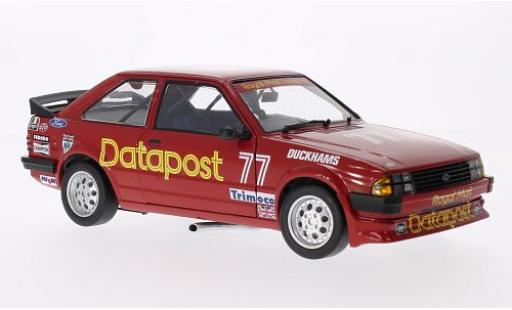 Modelauto Ford Escort RS 1600i MKIII RHD No.77 Royal Mail Datapost British Saloon Car Championship 1984 R.Longman 1/18 Sun Star