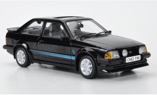 Modelauto Ford Escort RS Turbo MKIII zwart/Dekor RHD 1984 gefahren des Lady Diana 1/18 Sun Star
